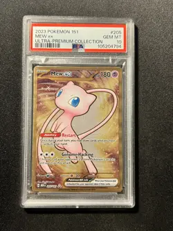 2023 Pokemon 151 Ultra Premium Collection Metal Mew Ex #205 PSA 10 - Image 1
