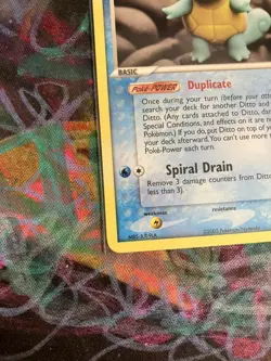 2005 Pokemon Ex Delta Species Ditto (Squirtle) 64/113 NM Yuka Morii - Image 5