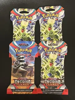 Pokemon Journey Together Sleeved Booster Pack X4 Obsidian Flames Series - Image 1