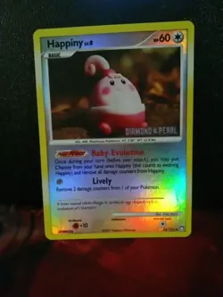 Pokemon Happiny 52/123 Stamped Diamond And Pearl Played Reverse Holo - Image 1