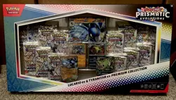 Prismatic Evolutions Lucario EX Tyranitar EX Premium Collection *NO BOX* Pokemon - Image 1