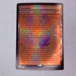 SLD Mountain (257) (Full-Text Lands) Secret Lair Drop Foil MTG NM - Image 1