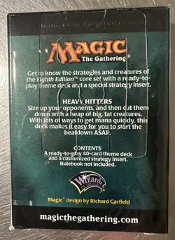 Magic The Gathering 8TH EDITION Heavy Hitters Theme Deck Factory Sealed - Image 2