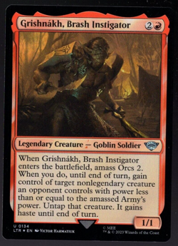 Grishnakh, Brash Instigator 0134 Uncommon Foil Lord of the Rings MTG Near Mint - Image 1