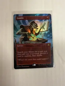 Gamble NM BORDERLESS FOIL MTG! Dominaria Remastered - Image 1