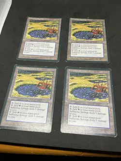 MTG Sulfurous Springs x4 Playset Ice Age HP x4 - Image 1