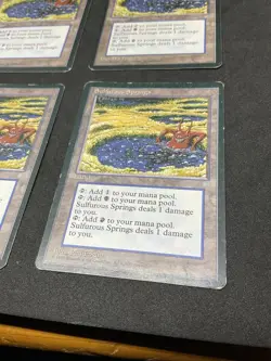 MTG Sulfurous Springs x4 Playset Ice Age HP x4 - Image 2