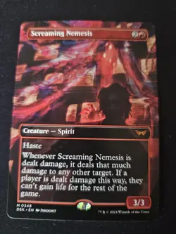 MTG English Screaming Nemesis (Borderless) NM Normal Duskmourn: House of Horror - Image 2