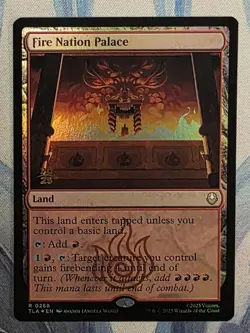MTG Fire Nation Palace FOIL PRERELEASE **NM** Avatar: The Last Airbender - Image 1