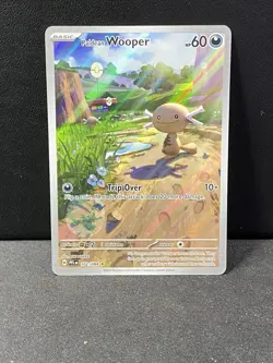 Paldean Wooper 102/094 PFL Illustration Rare Phantasmal Flames Pokemon Card NM - Image 1