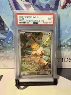 PSA 9 Eevee Prismatic Evolutions Pokemon Center ETB Promo #173 - Image 1