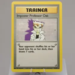 Pokemon TCG - Imposter Professor Oak 73/102 Base Set Rare - Creased - Image 2