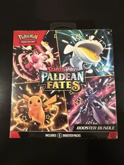 Pokemon Scarlet & Violet Paldean Fates Booster Bundle (6 Packs) - New, Sealed - Image 1