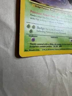 Pokemon TCG Muk 13/62 Fossil Holographic Rare Card - Image 3