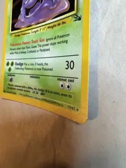 Pokemon TCG Muk 13/62 Fossil Holographic Rare Card - Image 4