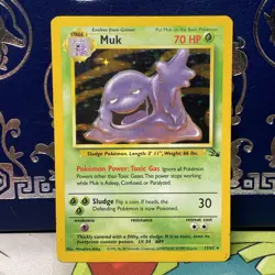 Pokemon TCG Muk 13/62 Fossil Holo MP - Image 1
