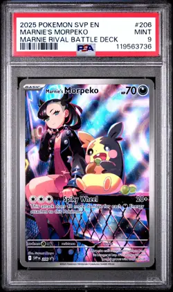 PSA 9 Marnie'S Morpeko Marnie #206 2025 Pokemon Black Star Promo 133994252 - Image 1