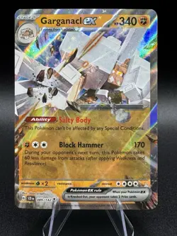 Garganacl ex 089/142 Stellar Crown DOUBLE RARE Holo Pokemon Card NM - Image 1