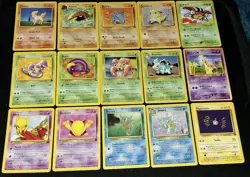 15 Vintage Pokemon TCG Card Lot Base Set Fossil Jungle Team Rocket Neo Premium - Image 2