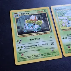 Wizards Pokemon TCG 1999 Bulbasaur Ivysaur Base Set Vintage 30/102 & 44/102 WOTC - Image 2