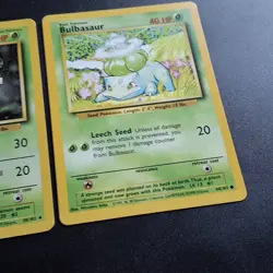 Wizards Pokemon TCG 1999 Bulbasaur Ivysaur Base Set Vintage 30/102 & 44/102 WOTC - Image 3