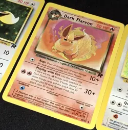 Lot Vintage Pokemon TCG Eevee 55/82 51/64 + Dark Flareon 35/82 1999-2000 Wizards - Image 2