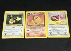 Lot Vintage Pokemon TCG Eevee 55/82 51/64 + Dark Flareon 35/82 1999-2000 Wizards - Image 4