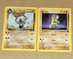 Team Rocket Dark Machoke 40/82 Machop 59/82 1999-2000 @Wizards WOTC Pokemon TCG - Image 1