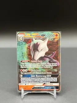 Pokemon TCG- 2019 Alolan Marowak GX Black Star Promo Card SM187 MP - Image 1