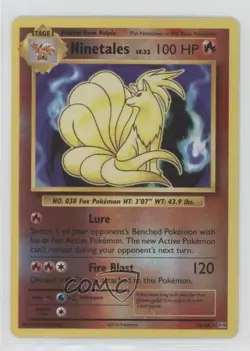 Ninetales Reverse Foil Pokemon XY Evolutions 20th Anniversary #15 - Image 1