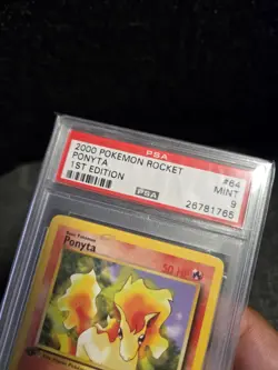 PSA 9 2000 1st Edition Pokemon Game Card Team Rocket Set Ponyta Mint Vintage 64 - Image 3