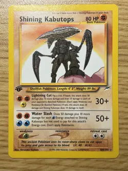 Pokemon Card Shining Kabutops (2002) Neo Destiny 1st Edition 108/105 MP - Image 1