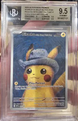 Pikachu with Grey Felt Hat SVP 085 Van Gogh Promo 2023 BGS 9.5 Gem Mint Card - Image 1