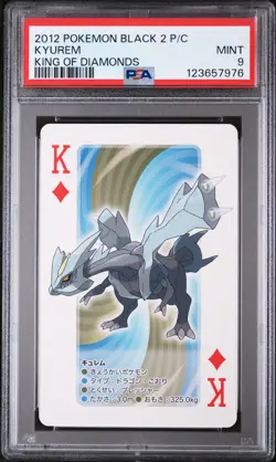 2012 POKEMON BLACK 2 PLAYING CARDS KING OF DIAMONDS KYUREM PSA 9 - Image 1