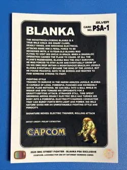 Blanka PSA-1 Silver Magazine Exclusive Street Fighter 2 Promo NM + Card Saver - Image 2