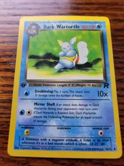 LP! Pokemon Card - Dark Wartortle Team Rocket 1st Edition 46/82 Uncommon - Image 1