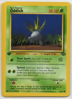 Pokemon Trading Card: (2) Oddish (Jungle 58/64) 1st Edition - Image 1