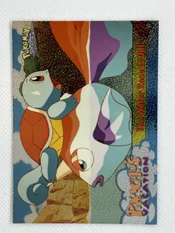 The Water Race Is On! 47 Topps HOLO Movie Animation Pikachu's Vacation Card - Image 1