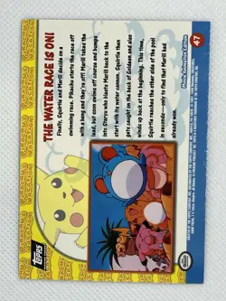 The Water Race Is On! 47 Topps HOLO Movie Animation Pikachu's Vacation Card - Image 2