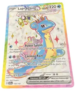 Pokemon TCG Stellar Crown Lapras EX 158/142SV07 Full Art Holo Ultra Rare Card - Image 2