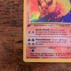 Pokemon TCG Flareon Jungle Holo Card 3/64 1st Edition Rare LP/ MP - Image 4