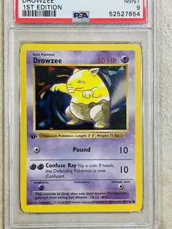 Pokemon PSA 9 MINT Drowzee 1st Edition Shadowless Base Set 1999 Card 49/102 - Image 2