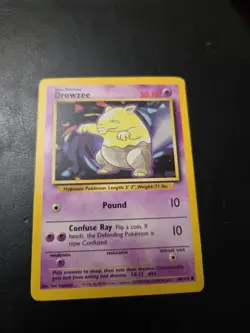 Pokemon TCG Drowzee Base Set, 1st Edition Common Card 49/102 - Image 1
