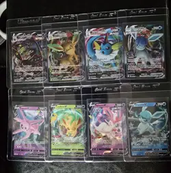 Pokemon Evolving Skies Eeveelutions V and VMAX 8 Card Lot - Image 1