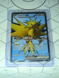 Pokemon TCG Zapdos EX Scarlet & Violet Holo Ultra Rare Card 192/165 NM Condition - Image 1