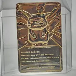 PIKACHU 23 Karat Gold Plated Trading Card - Burger King 1999 Promo - Image 2