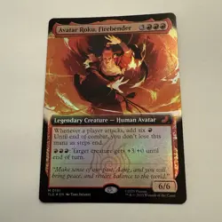 Avatar Roku Firebender FOIL Extended Art 191 Avatar TLE MTG Mythic Unplayed Mint - Image 2