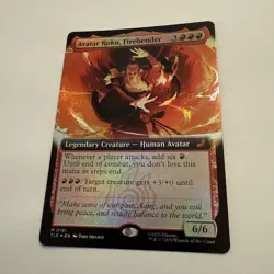 Avatar Roku Firebender FOIL Extended Art 191 Avatar TLE MTG Mythic Unplayed Mint - Image 3
