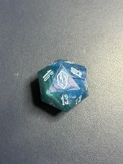 MTG Final Fantasy GIFT Bundle Crystal Blue Oversized D20 Die Spin Down Counter - Image 1