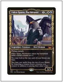1x Falco Spara, Pactweaver, Showcase Art, Magic the Gathering MTG NM - Image 1